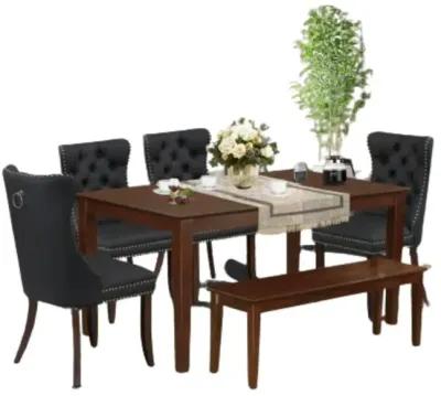 6 Piece Dinette Set Consists of a Rectangle Dining Room Table