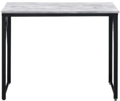 Zaidin Writing Desk, White & Black Finish 92604