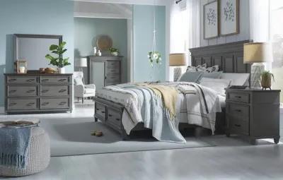 Slate Queen Storage Bed