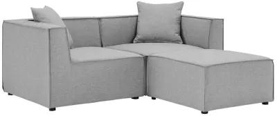 Modway - Saybrook Outdoor Patio Upholstered Loveseat and Ottoman Set