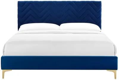 Modway - Leah Chevron Tufted Performance Velvet King Platform Bed