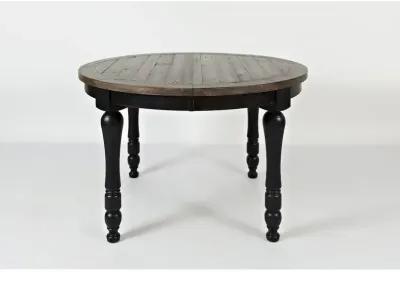 Jofran Madison County Rustic Reclaimed Pine Farmhouse Round to Oval 66 Dining Table