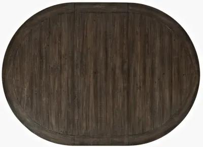 Jofran Madison County Rustic Reclaimed Pine Farmhouse Round to Oval 66 Dining Table