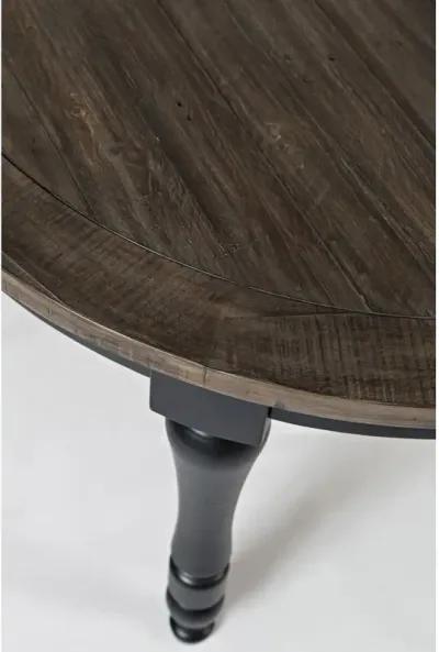 Jofran Madison County Rustic Reclaimed Pine Farmhouse Round to Oval 66 Dining Table