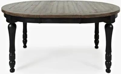 Jofran Madison County Rustic Reclaimed Pine Farmhouse Round to Oval 66 Dining Table