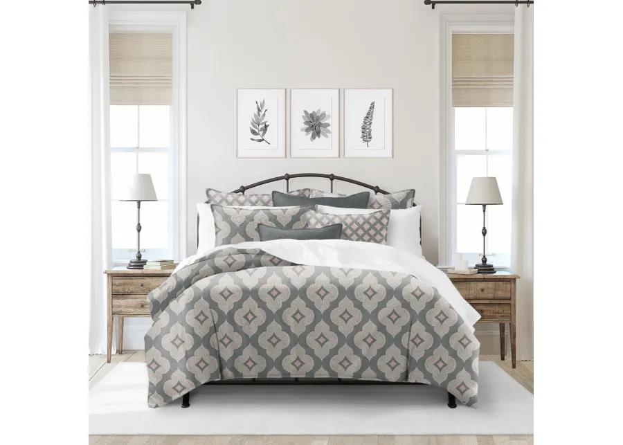 6ix Tailors Fine Linens Shiloh Cindersmoke Duvet Cover Set