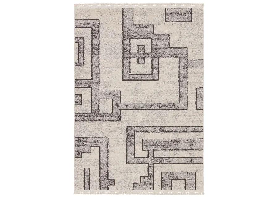 Lore Bungalow Gray 3' x 8' Runner Rug