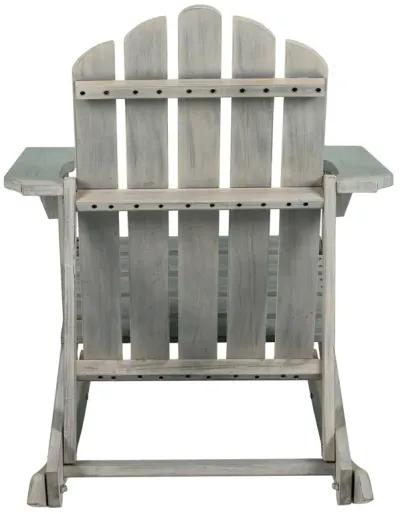 Kiawah Outdoor Patio Classic Acacia Wood Adirondack Rocking Chair