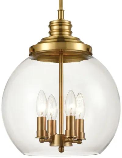 Chandra 13'' Wide 4-Light Brass Pendant