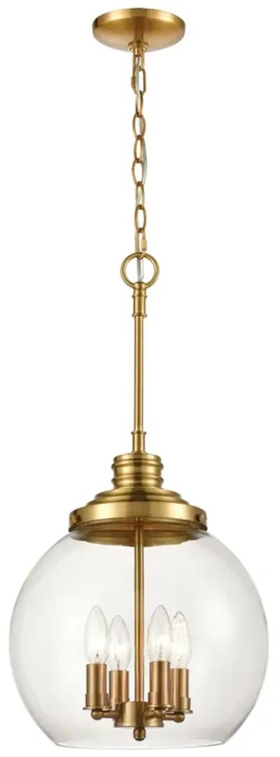 Chandra 13'' Wide 4-Light Brass Pendant