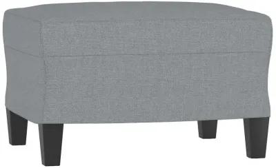 Footstool Light Gray 23.6"x19.7"x16.1" Fabric