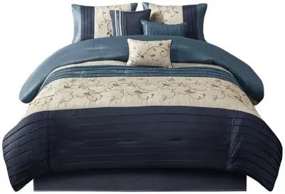 Belen Kox Navy Dreams 7-Piece Polyester Comforter Set, Belen Kox