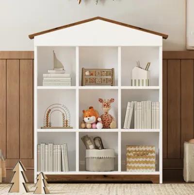 Merax House-shaped Storage Rack Kids Bookcase