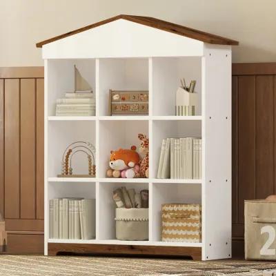 Merax House-shaped Storage Rack Kids Bookcase