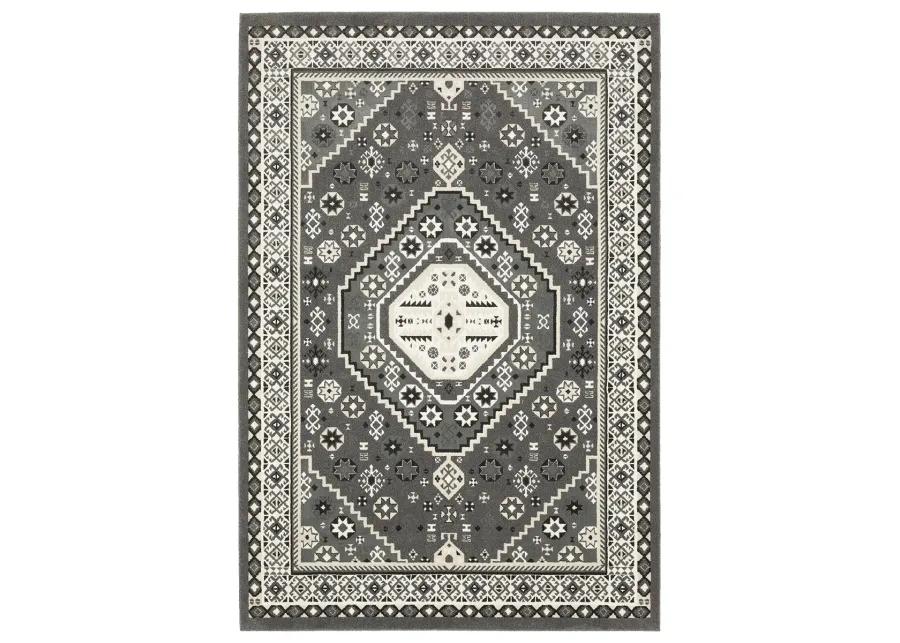 Raylan 6'7" x 9'6" Grey Rug