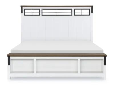 Beckett Cal King Two Tone Panel Bed w/ Storage