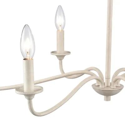 Quinn 30'' Wide 6-Light White Chandelier