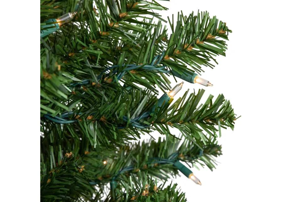 6' Pre-Lit Medium Balsam Pine Artificial Christmas Tree  Clear Lights