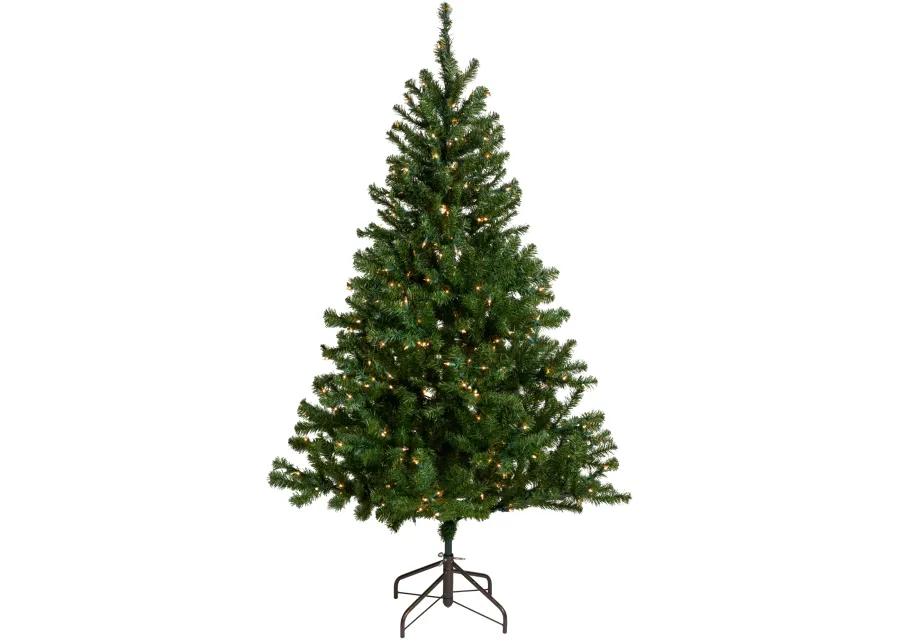 6' Pre-Lit Medium Balsam Pine Artificial Christmas Tree  Clear Lights