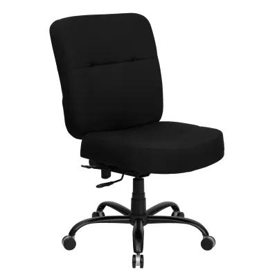 HERCULES Series Big & Tall 400 lb. Rated Black Fabric Executive Swivel Ergonomic Office Chair with Rectangular Back