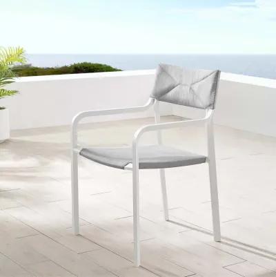 Raleigh Stackable Outdoor Patio Aluminum Dining Armchair-Benzara