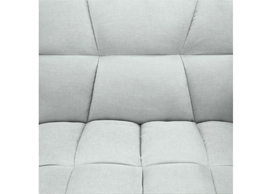 Split Back Design Convertible Linen Tufted Futon w/ 2 Pillows