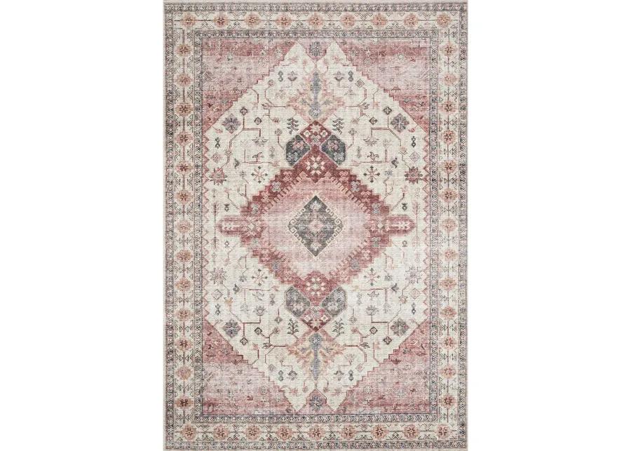 Skye SKY02 Ivory/Berry 3'6" x 5'6" Rug