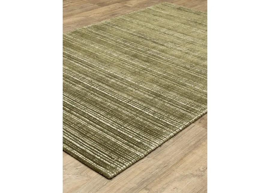 Circa 2'6" x 8' Green Rug