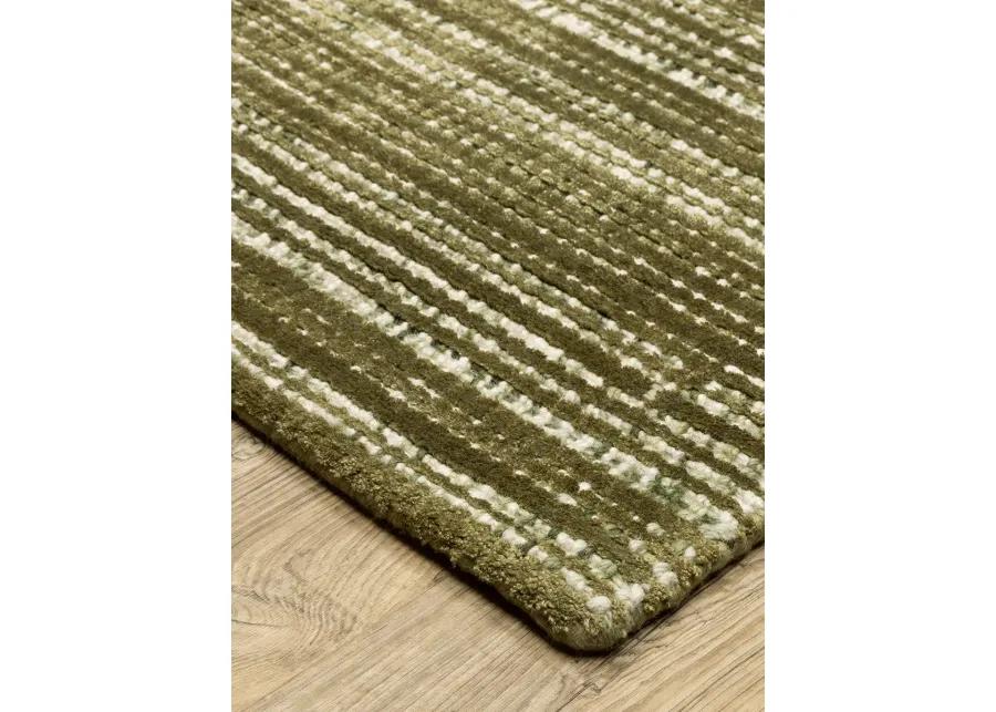 Circa 2'6" x 8' Green Rug