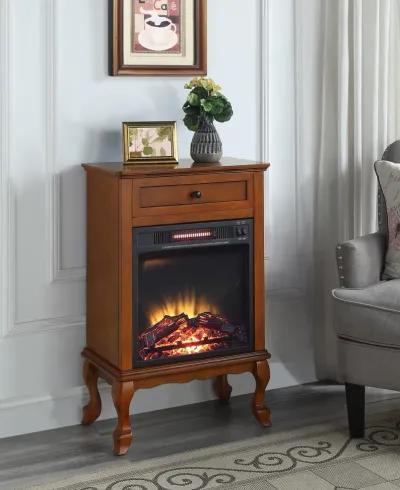 Eirene Fireplace In Walnut Finish