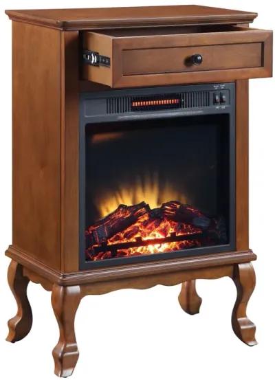 Eirene Fireplace In Walnut Finish