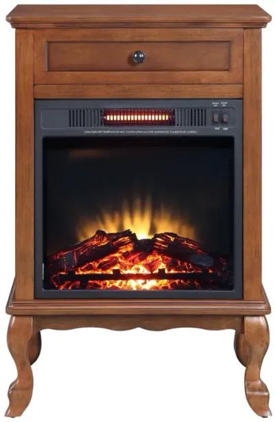 Eirene Fireplace In Walnut Finish