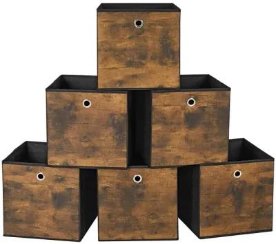 Foldable Storage Organizer Boxes – Set of 6 Storage Cubes for Clothes