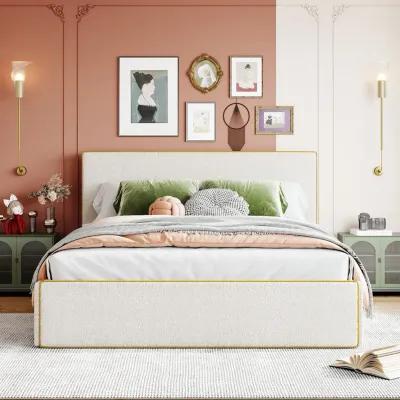 Merax Upholstered Platform Bed with 4 Drawers