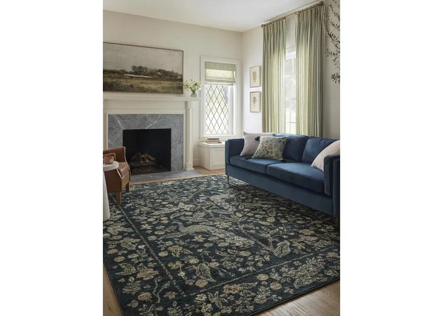 Laurel LAU-05 Navy 2''8" x 8' Rug by Rifle Paper Co.