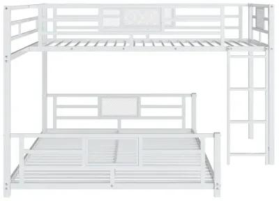 Merax L-shaped Metal Twin over Full Size Bunk Bed