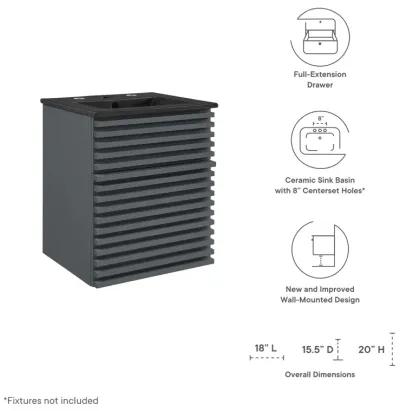 Render 18" Wall-Mount Bathroom Vanity