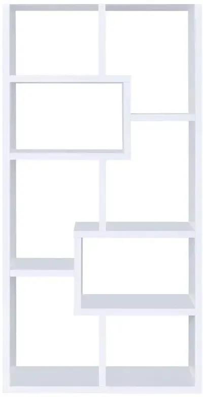 Theo 10-shelf Bookcase White