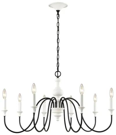 Val De Loire white 8 Light Chandelier