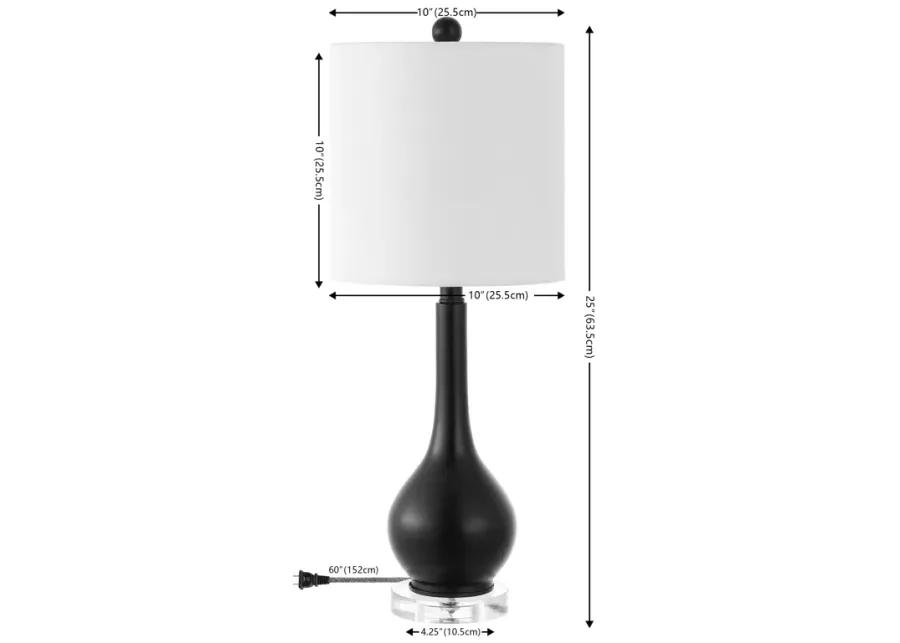 Dylan 25" Metal/Crystal Teardrop LED Table Lamp, Oil Rubbed Bronze (Set of 2)