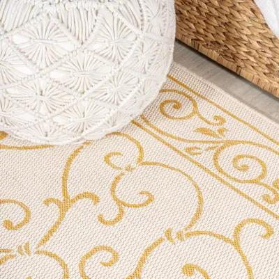 Charleston Vintage Filigree Textured Weave Indoor/Outdoor Area Rug