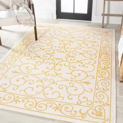 Charleston Vintage Filigree Textured Weave Indoor/Outdoor Area Rug