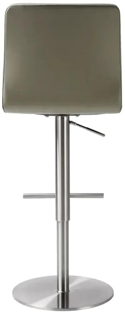 Paddy Vegan Leather on Silver Adjustable Stool