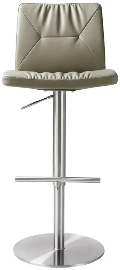 Paddy Vegan Leather on Silver Adjustable Stool