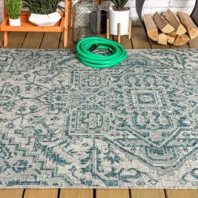 Estrella Bohemian Medallion Textured Weave Indoor/Outdoor Area Rug