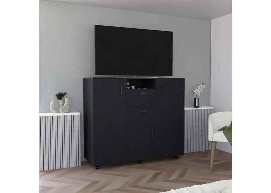 Double Door Cabinet Dresser Quizz, Bedroom, Black