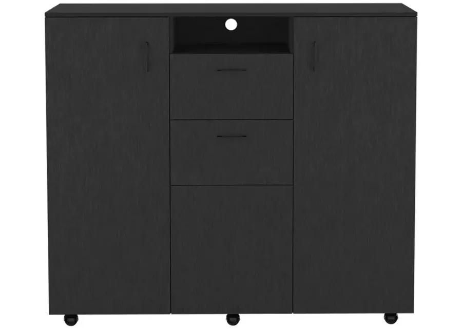 Double Door Cabinet Dresser Quizz, Bedroom, Black