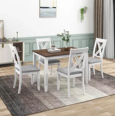 Merax 5-Piece Dining Table Chairs Set