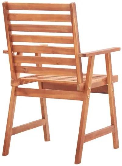 vidaXL Outdoor Dining Chairs 2 pcs Solid Acacia Wood