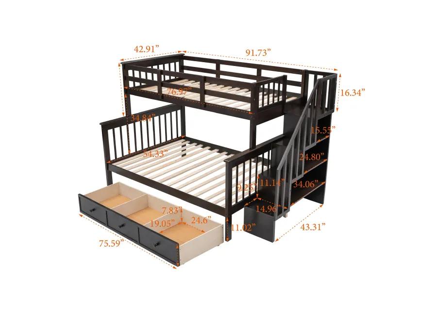 Merax Bunk Bed with Drawers